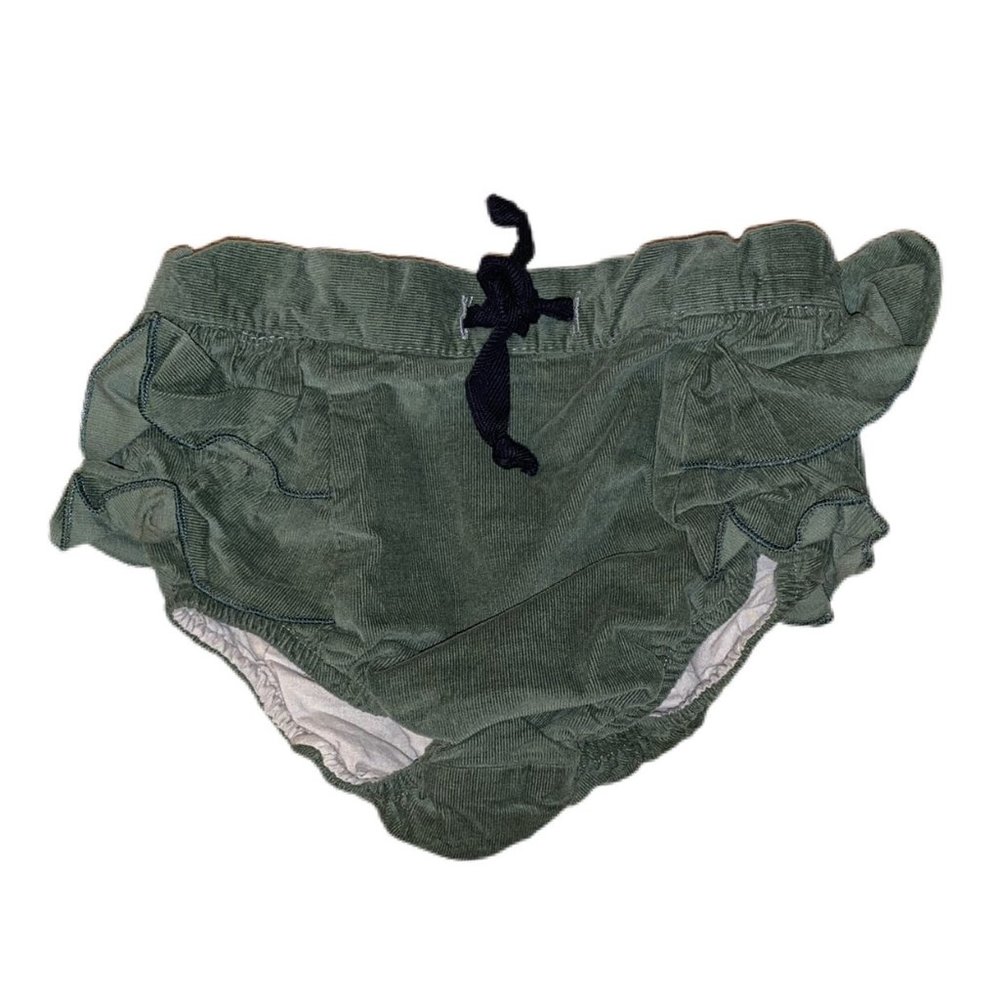 Popelin Baby Girls Dark Green Corduroy Bloomers Sz 12-18 Months